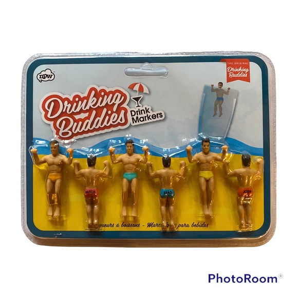 NPW Dining Npw 6 Drinking Buddies Drink Markers Male Bathing